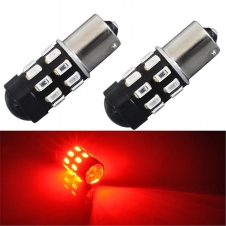 Gp-Thunder GP-Thunder 1156-SMD-24R 1156 SMD LED Brake & Tail Light Bulb - Red 1156-SMD-24R